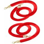 Corde de barrière, 2pcs corde de barrière diviseur de files d'attente 1. 5m rouge cordon séparation pour ... Corde de barrière, 2pcs corde de barrière diviseur de files d'attente 1. 5m rouge cordon séparation pour ...
