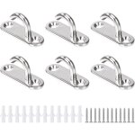 Crochets de plafond m5 crochets ouverts ovales inox murale suspension ancre de plaque ?il pour suspendre ...