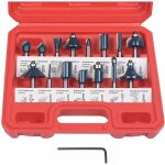 Fraises defonceuse 6. 35mm, coffret de 15 fraises tige de 6. 35mm 1 / 4', coupe - outils pour travail ...