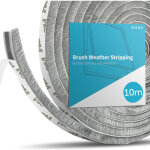 Joint brosse porte coulissante, 10 mtres(l) x 9 mm(b) x 15 mm(d) joint fenetre pour baie vitre porte ...