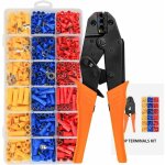 Pince  sertir  cliquet avec 700 cosses lectrique pour cbles 0, 5 - 1, 5mm / 1, 5 - 2, 5mm / 4, ...