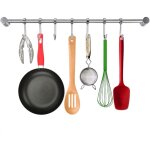 Porte - ustensile  7 crochets ajustables 38cm support ustensiles cuisine mural support ustensiles cuisine ...