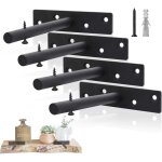 Ahlsen - querre �tag�re invisible, support etagere en fer, fixation etagere murale equerre charge lourde ...