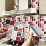 Rectangle adhsive dcorative  carreaux pour salle de bains et cuisine stickers carrelage, motif marbre ...