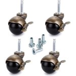 Ahlsen - roue � bille en bronze, roulettes pour meubles avec douilles, roulettes � boule arrondie avec ...