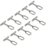 Ahlsen support central pour barre de penderie ovale, nickelé, lot de 10 Ahlsen support central pour barre de penderie ovale, nickelé, lot de 10