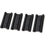 Aiducho - lot de 2 paires de charni�res de porte � double action en acier inoxydable noir 76 mm
