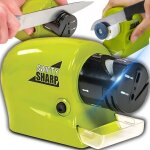 Aiguiseur de couteaux �lectrique professionnel, sans fil, aliment� par 4 piles aa, silencieux, aff�tage ...