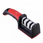 Aiguiseur de couteaux robuste rouge herzberg hg8101 - blk