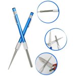 Zvd - aiguisoir couteaux portable - style stylo, grain diamant, double tte, afftage burins, crochet ...