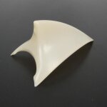 Aileron coiffe cr�te spoiler blanc adh�sif pour casque de moto