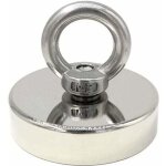 Aimant n�odyme 140 kg force diam�tre 60 mm, aimants avec anneaux de levage puissant pour l'industrie ...
