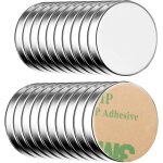 Aimants en n�odyme 20 aimants frigo circulaires adh�sifs - 10x1, 5mm - rev�tement haut de gamme , aimant ...