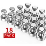Aimants en n�odyme n52 ? lot de 18 pi�ces 12 x 16 mm ? force adh�sive jusqu'� 20 feuilles a4 ? rev�tement ...