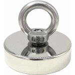Aimant nodyme 140 kg force diamtre 60 mm, aimants avec anneaux de levage puissant pour l'industrie et ...