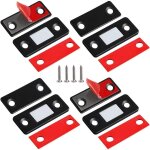 Aimants de porte, lot de 4 loquets magn�tiques ultra - fins en acier inoxydable pour portes coulissantes ...