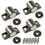 Aimant de porte magn�tique, aimant porte placard puissant loquet magn�tique en alliage de zinc pour porte ...
