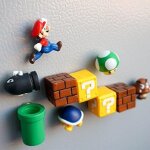 Aimant de r�frig�rateur, regerly 10 pcs aimant frigo decoratif super mario aimant de r�frig�rateur mignon ...