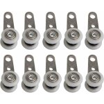 Aimoonsa - lot de 10 roulettes pour baies vitres ou portes coulissantes - en mtal et en plastique - 4, ...