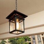 American industrial retro lmpara colgante para exteriores linterna impermeable e27 cuadrado metal vintage ...
