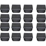 Aiperq - bouchon plastique 40x40mm embout tube carre noir plastique embout bouchons d'obturation pour ...