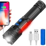 Aiperq lampe torche led ultra puissante xhp70. 2 10 000 lumens, lampe torche tactique avec piles rechargeables ...