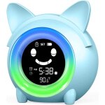Rveil pour enfants - veilleuse colore - thermomtre d'intrieur - entraneur de sommeil - minuteur ...