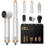 Airbrush 5 en 1, seche cheveux 5 en 1, air brush avec seche cheveux ionique, boucleur automatique, brushing ...