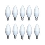Lot de 10 ampoules led 6w flamme lumiere chaud 2700k 470lm culot e14 230v opaque non - dimmable airis ...