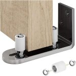 Ajustable guide de plancher mur / porte guide inf�rieur pour porte en bois coulissante, argent�