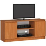 Akord - meuble tv pour salon aulne 120 cm 2 portes fa�ade aulne 2 �tag�res 120x40x55 cm