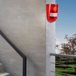 Alarme anti - effraction avec sir�ne et lumi�re clignotante led �nergie solaire detector