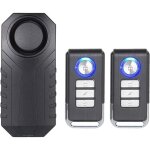 Alarme de moto de vlo sans fil, avec son super puissant de 113 db, sensibilit de 7 niveaux (2 tlcommande ...