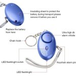 Alarme personnelle, lot de 5, alarmes d'urgence porte - cl�s de 140 db, avec lampe torche anti - agression ...