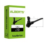 Alberts - 10 arrêts de volet tête bergère à sceller noir 128, 5mm Alberts - 10 arrêts de volet tête bergère à sceller noir 128, 5mm