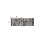 Gah - alberts charnière 80x80mm sta brut 6mm - 341572 Gah - alberts charnière 80x80mm sta brut 6mm - 341572