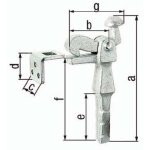 Alberts - gah arr�t de porte fonte grise galv. 6, 5mm - 412814