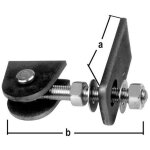 Alberts - gah paumelle de porte 75x19x44x120x25x45mm sta brut btl - 417802