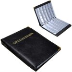 Album numismatique 480 pochettes, album numismatique en cuir, classeur de la monnaie de paris, id�al ...