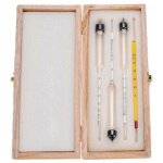 Alcoom�tre 3pcs avec thermom�tre alcoom�tre teneur en alcool 0 - 40, 40 - 70, 70 - 100 vol% densim�tre ...