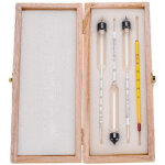 Alcoom�tre 3pcs avec thermom�tre alcoom�tre teneur en alcool 0 - 40, 40 - 70, 70 - 100 vol% densim�tre ...