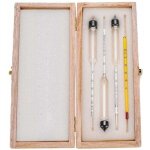 Alcoom�tre 3pcs avec thermom�tre alcoom�tre teneur en alcool 0 - 40, 40 - 70, 70 - 100 vol% densim�tre ...