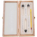 Alcoomtre 3pcs avec thermomtre alcoomtre teneur en alcool 0 - 40, 40 - 70, 70 - 100 vol% densimtre ...