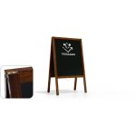 Allboards - chevalet stop trottoir etanche avec cadre en bois laqu 100x60cm, chevalet publicitaire