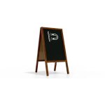 Allboards - chevalet stop trottoir magntique avec cadre en bois laqu 118x61cm, chevalet publicitaire ...