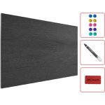 Tableau magntique en mtal motif bois gris 90x60cm, metalboards pour tout type d'aimants