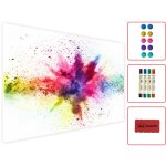 Tableau magntique en mtal motif holy explosion de couleurs 90x60cm, metalboards pour tout type d'a