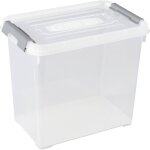Allibert ? bo�te de rangement transparente empilable 9l ? clips lat�raux s�curis�s ? dimensions 294 x ...