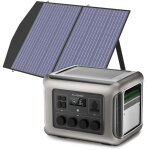 R2500 station �lectrique portable avec panneau solaire pliables de 100w, 2016wh batterie lfp, avec 4 ...