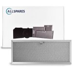 Allspares - filtre � graisse en m�tal 387x153mm novy 609014 / 563 - 8020a par
